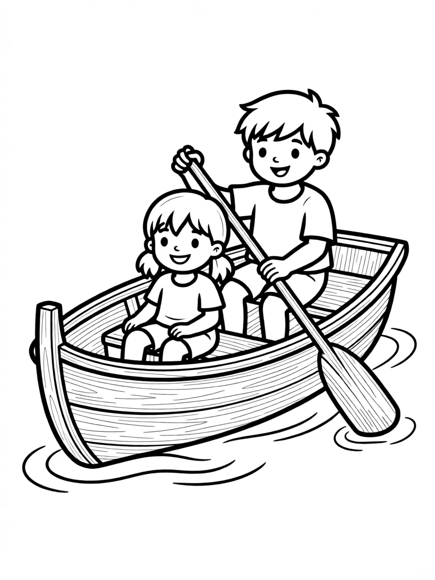 A primitive boat
