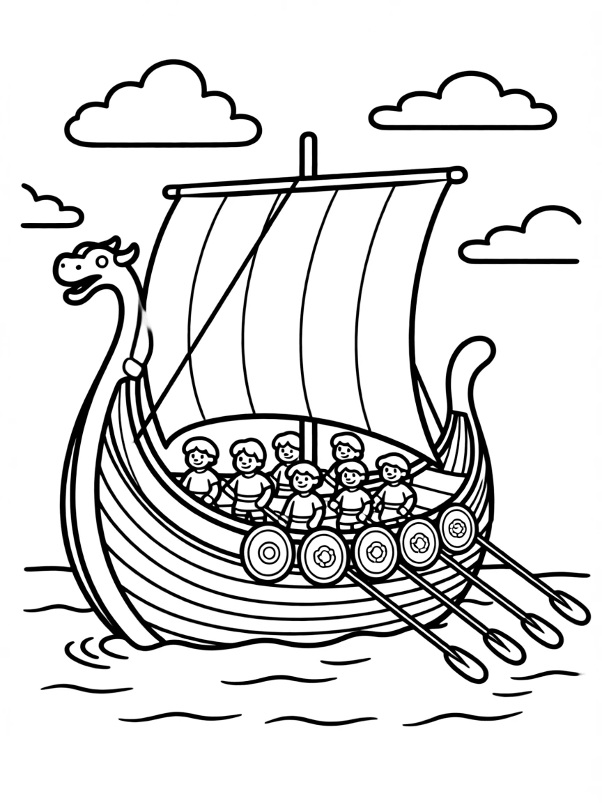 A Viking longship