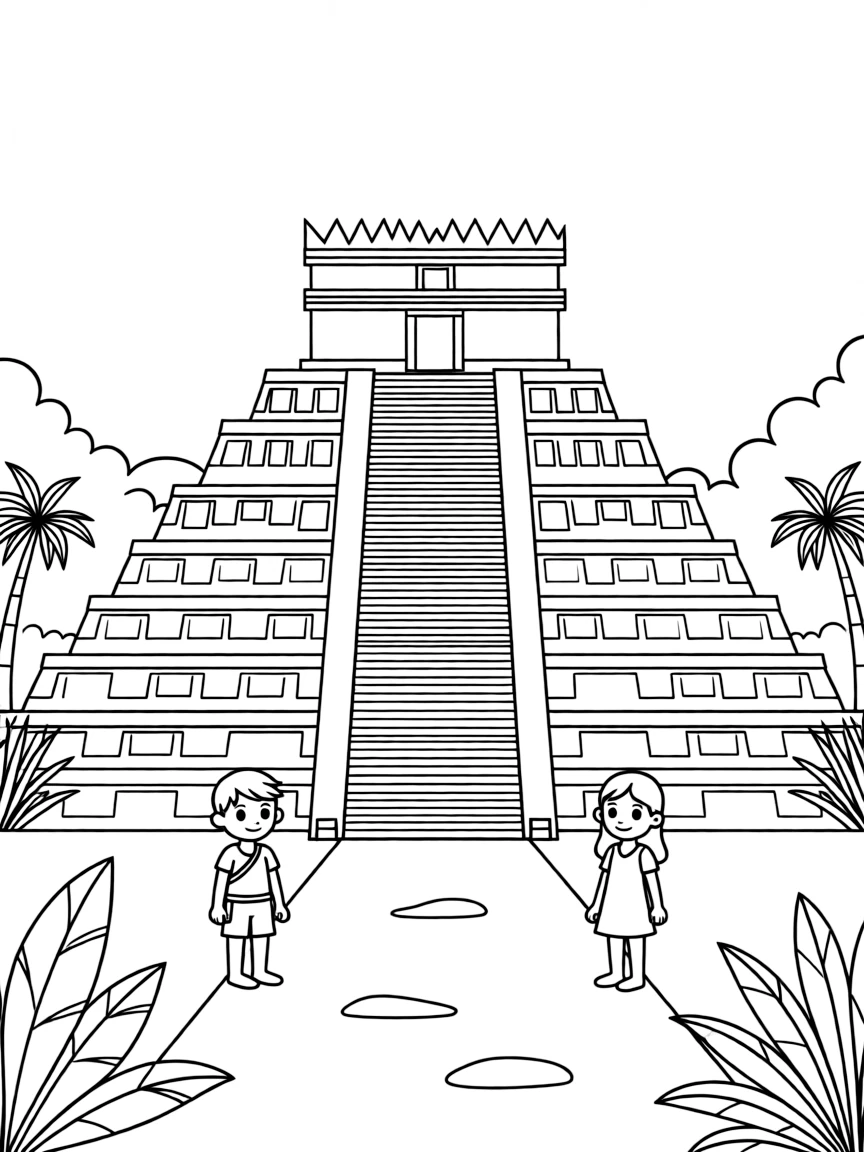 A Mayan temple