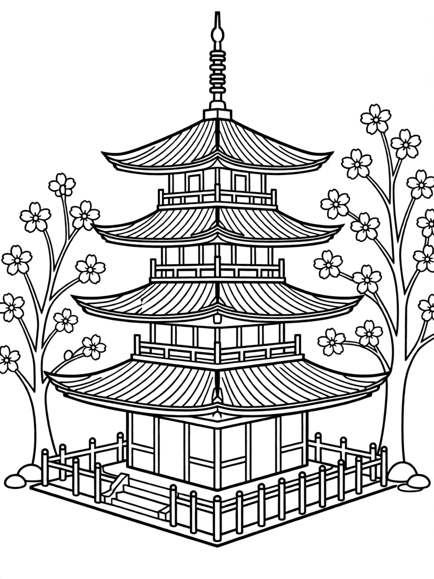 A Japanese pagoda