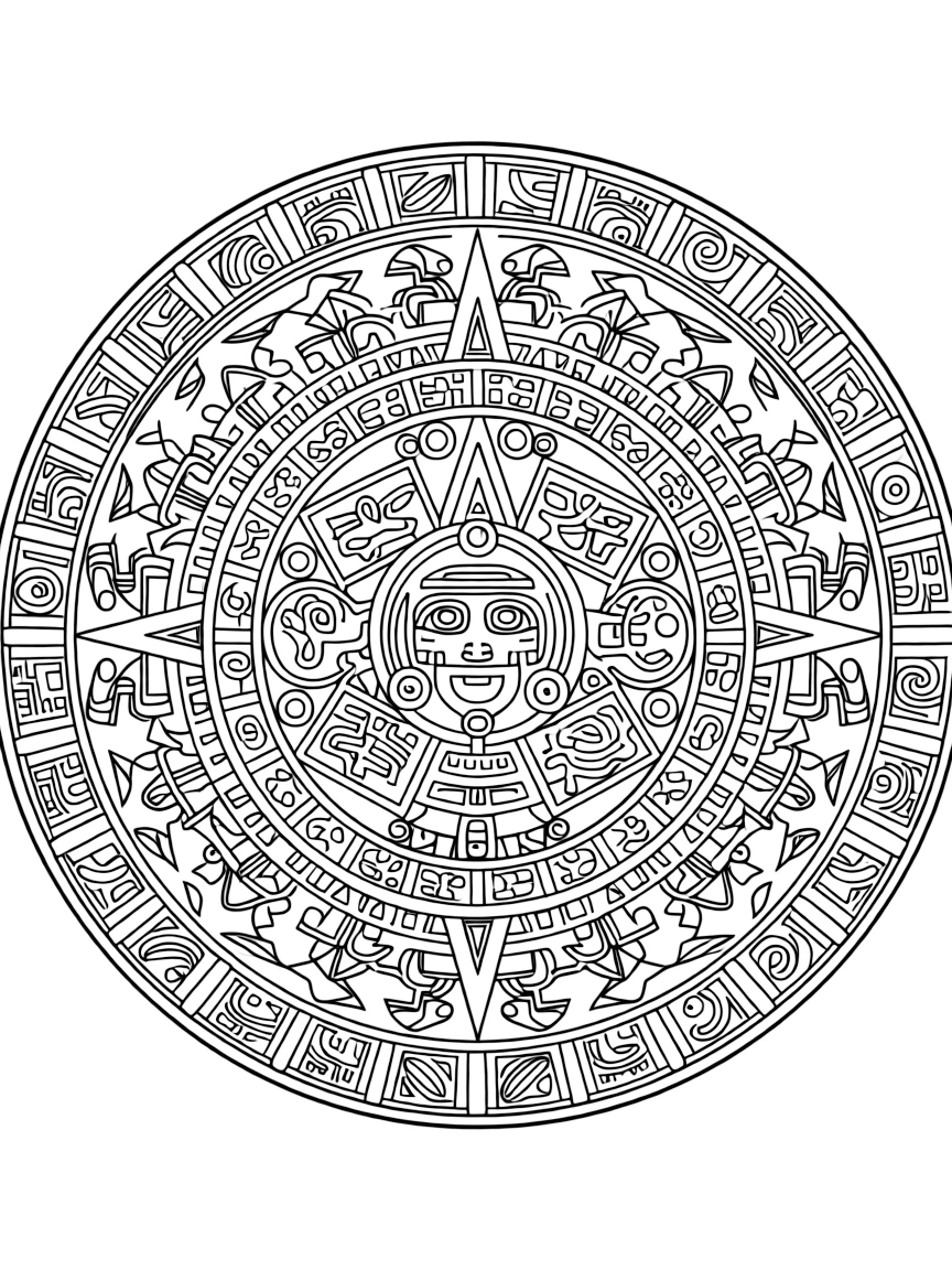 An Aztec calendar