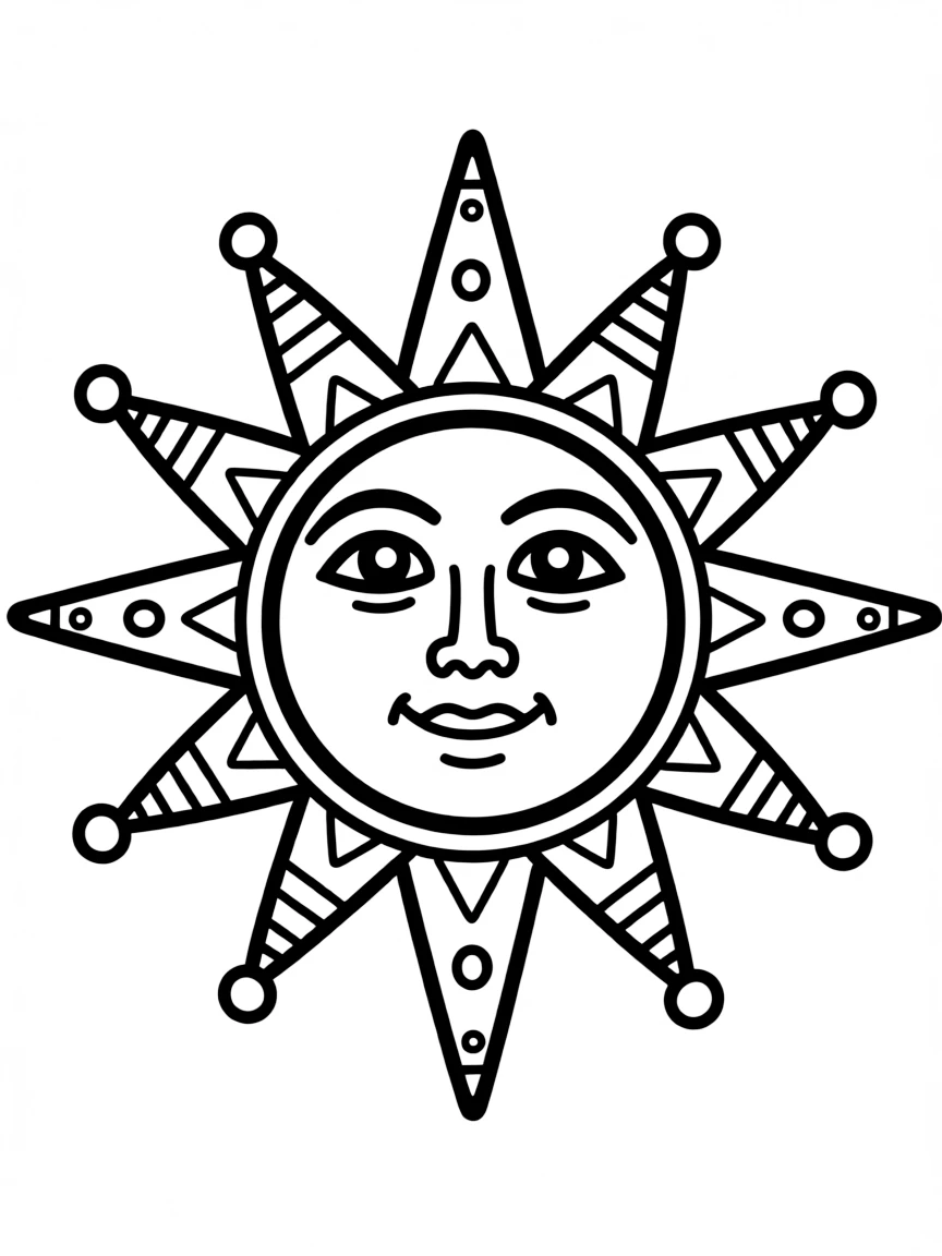 An Inca sun symbol