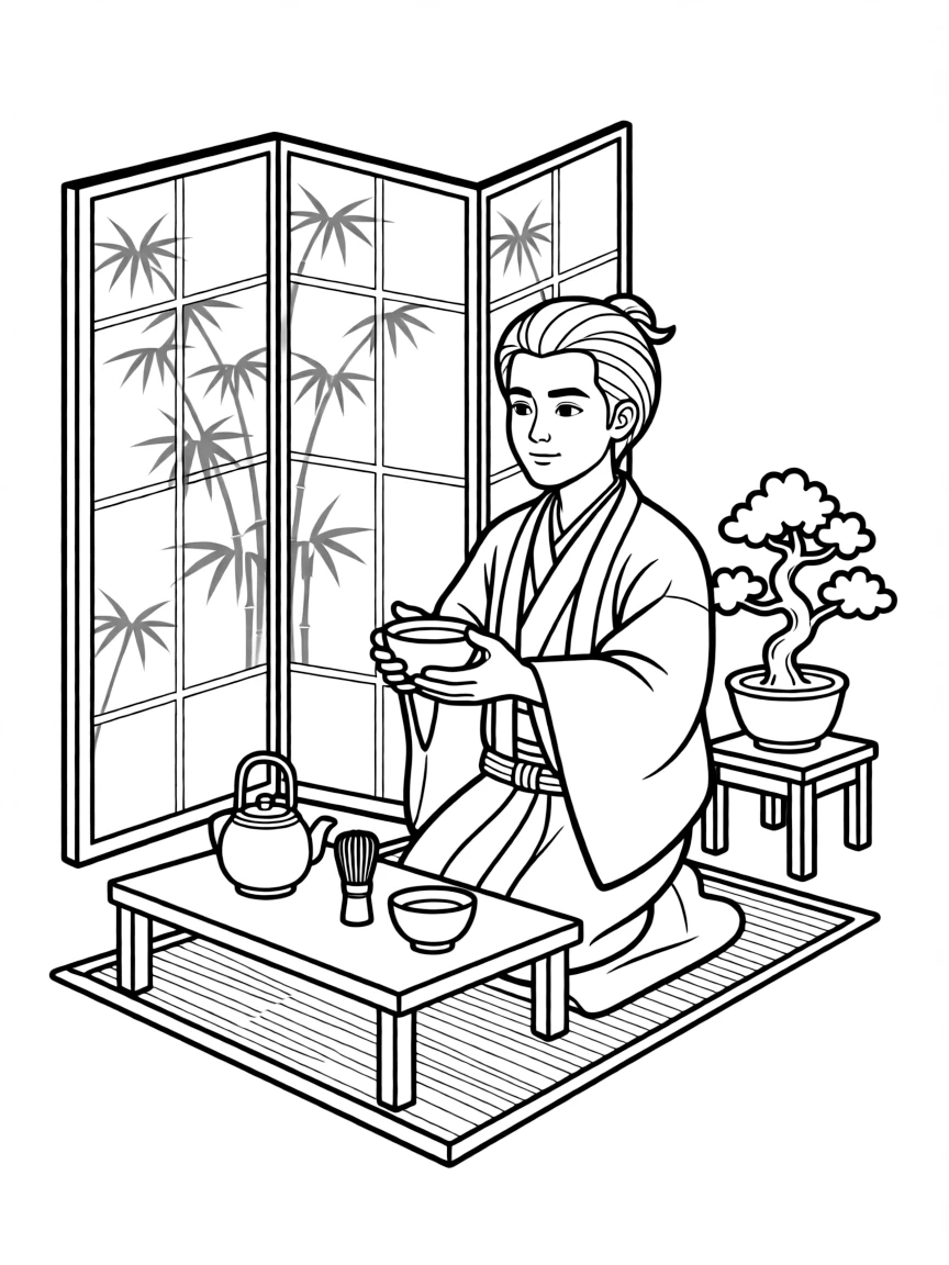 A samurai tea ceremony