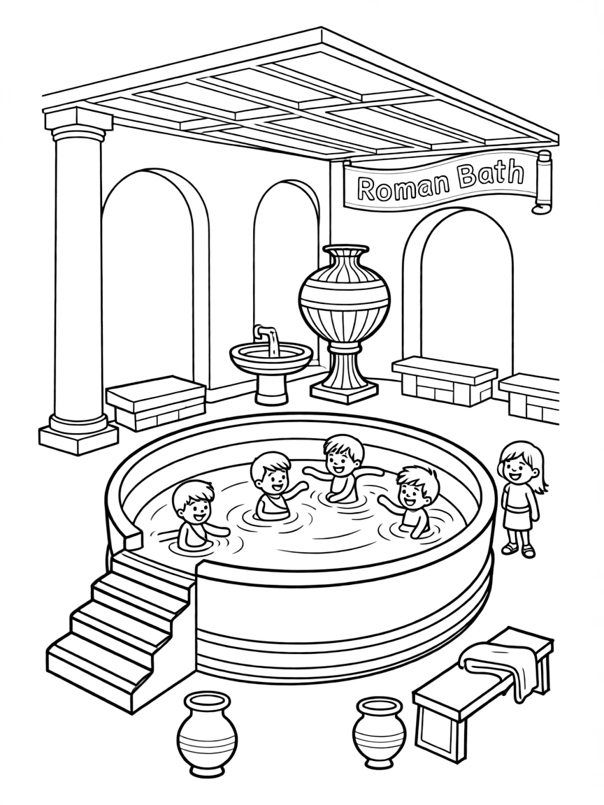 A Roman bath