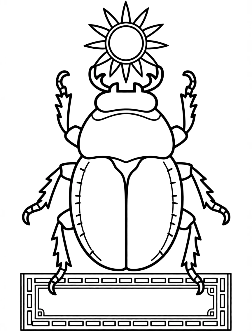 An Egyptian scarab beetle