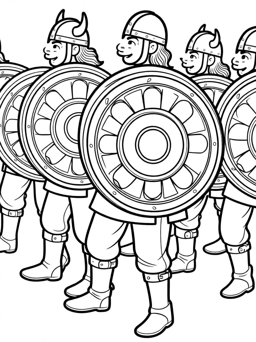 A Viking shield wall