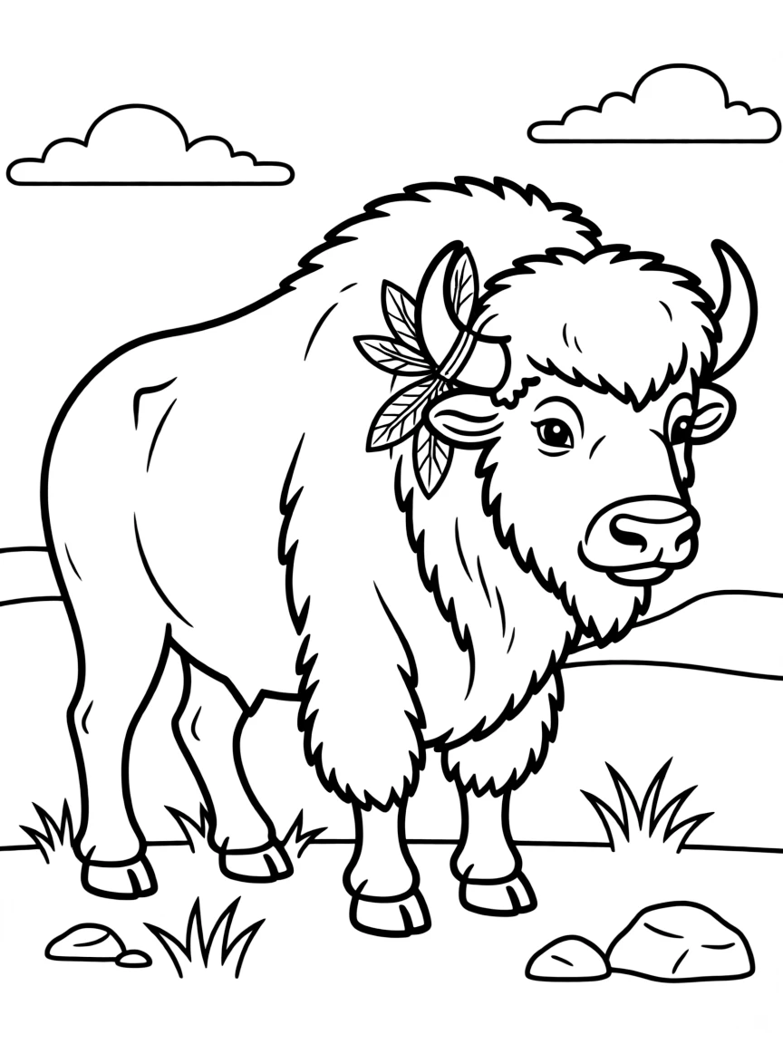 A Native American buffalo