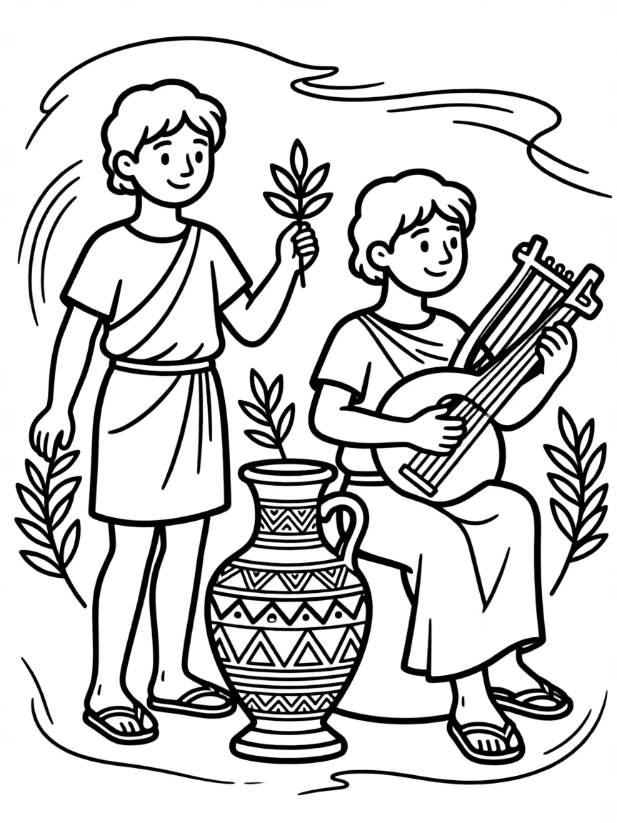 A Greek vase painting