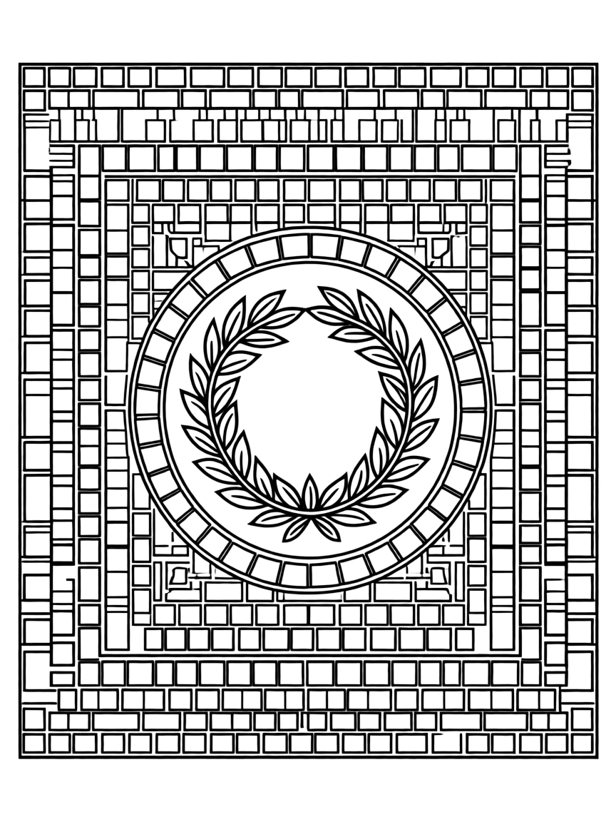 A Roman mosaic
