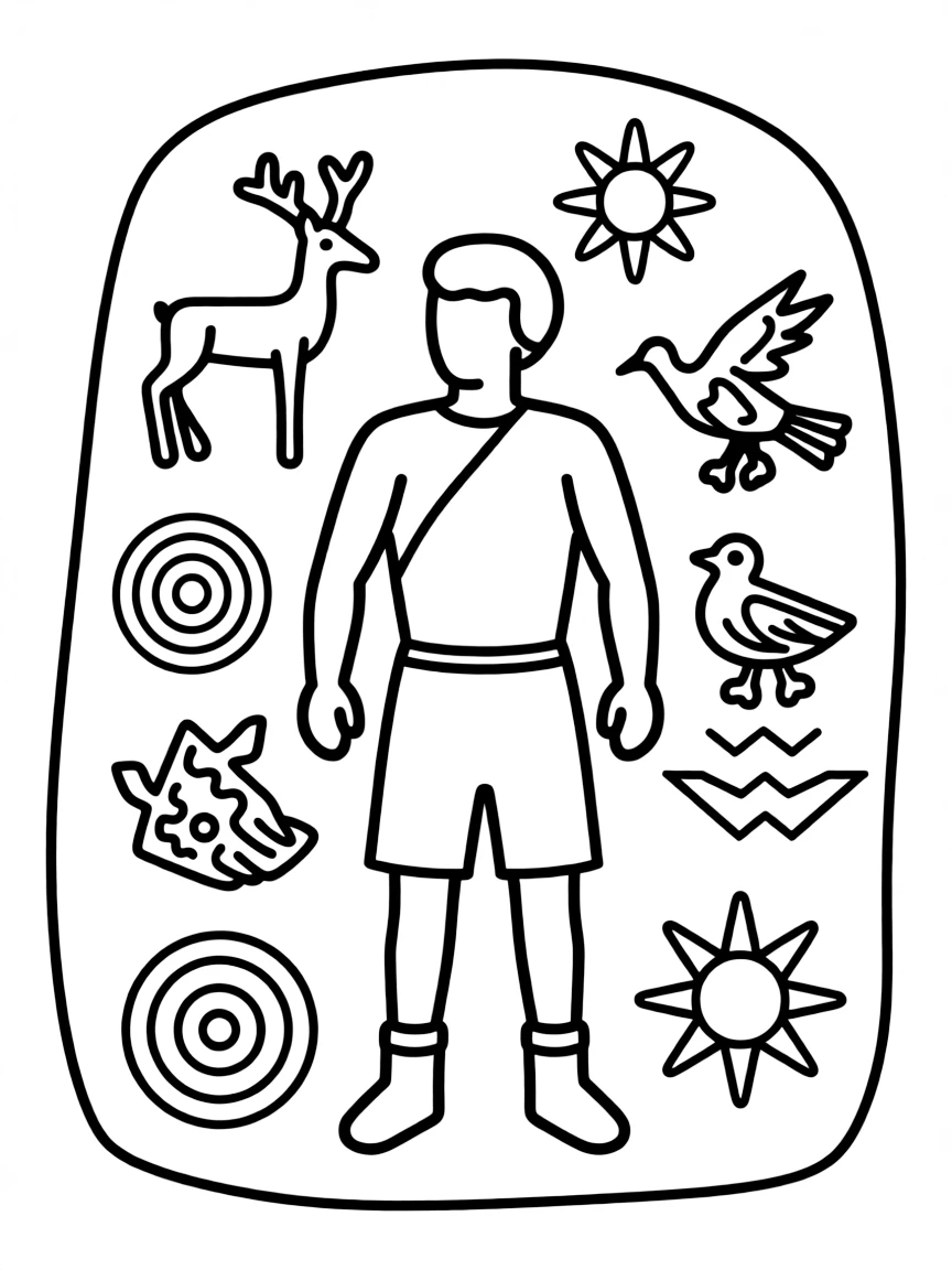 A Native American petroglyph
