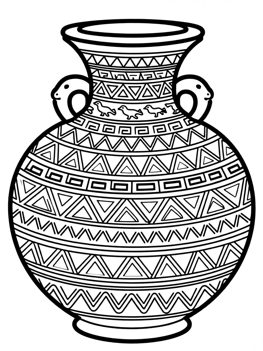 A Mayan pottery
