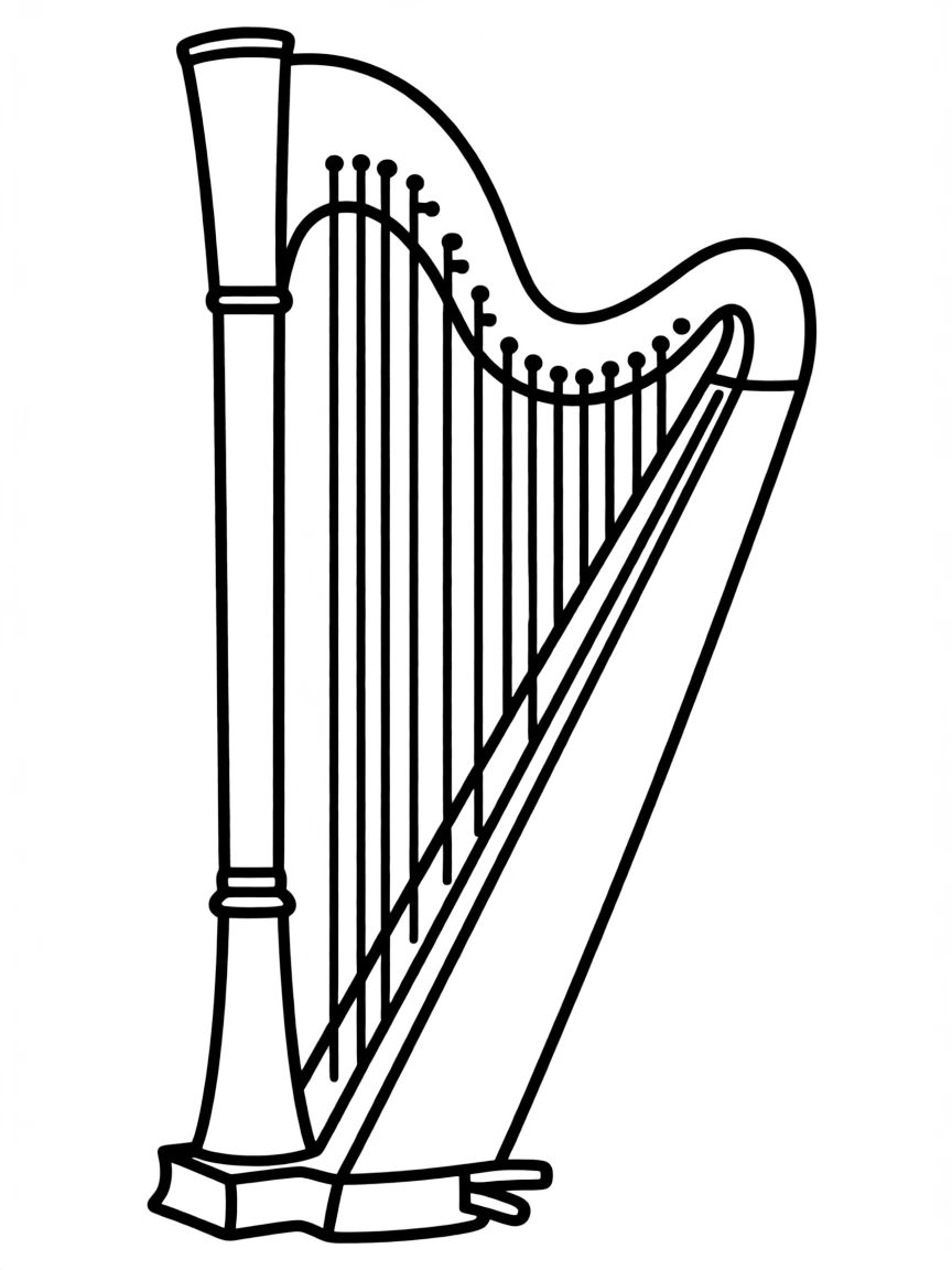 An Egyptian harp