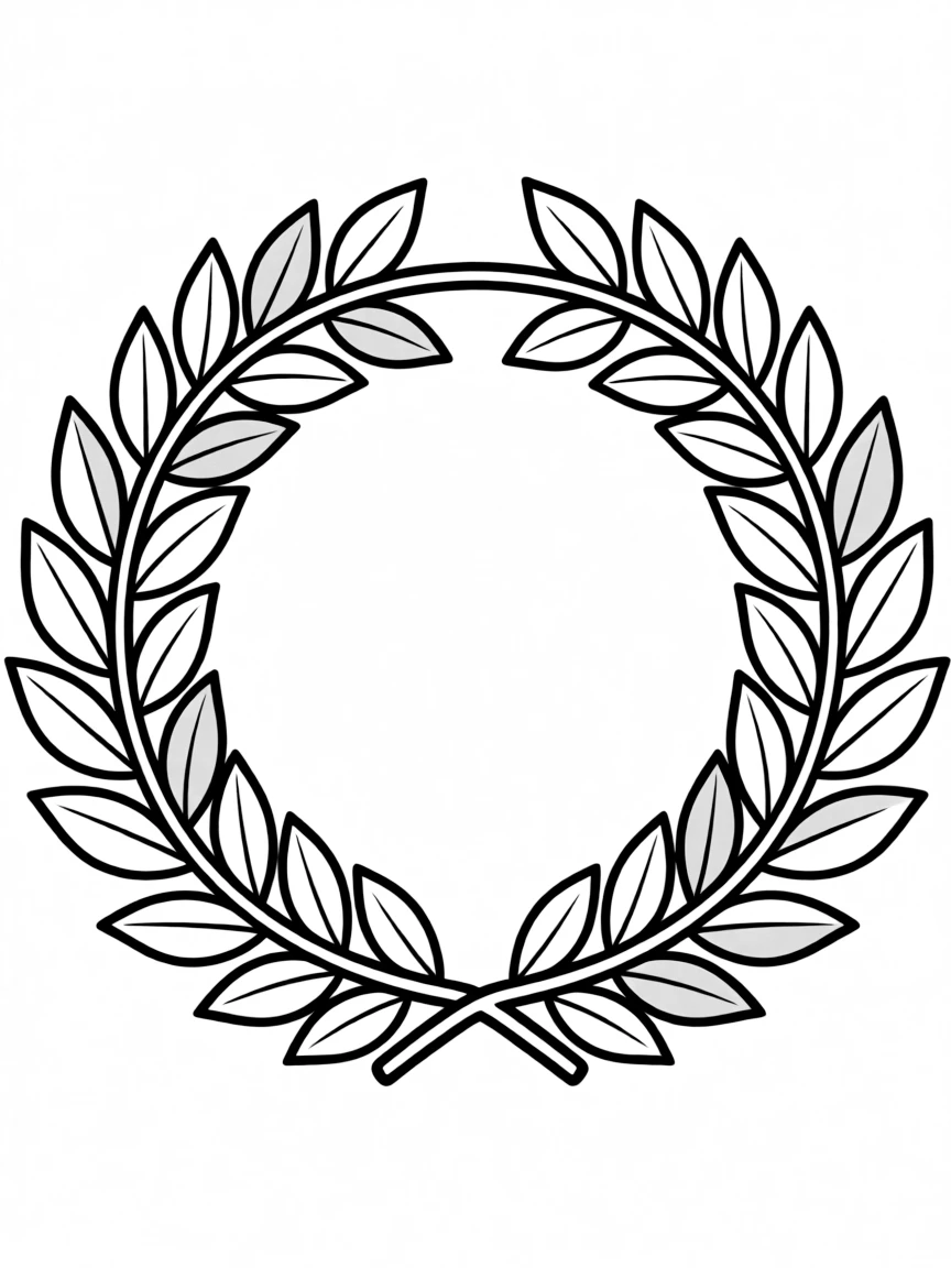 A Roman laurel wreath