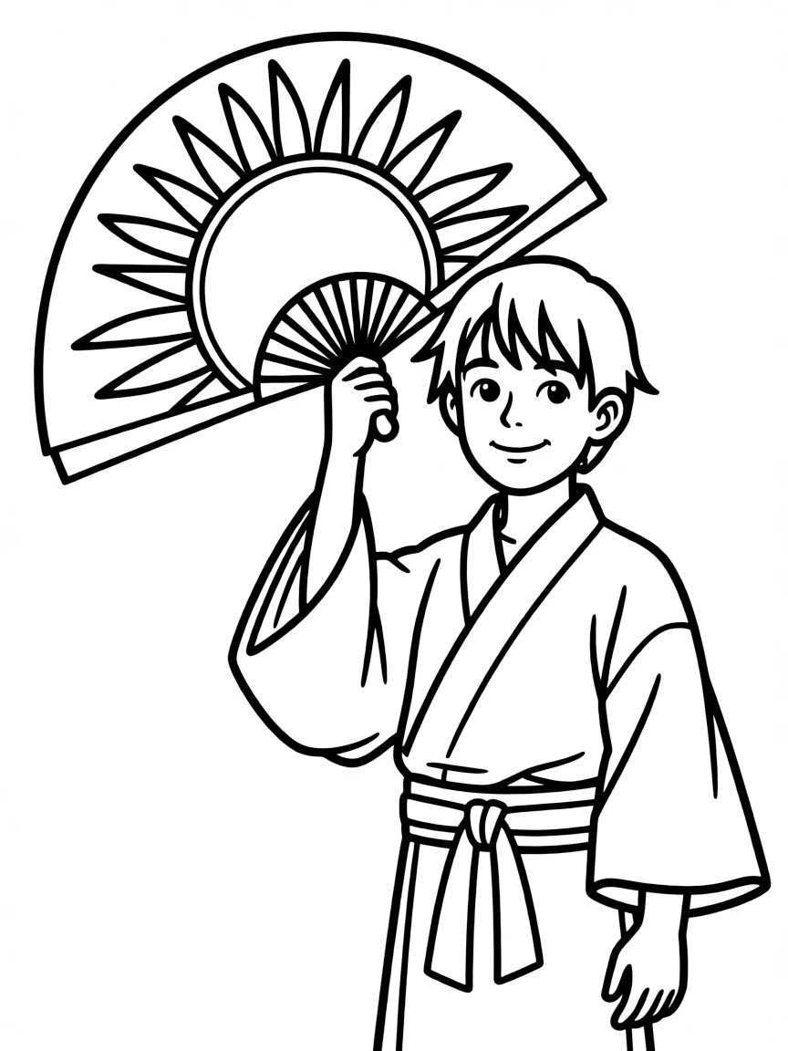 A samurai fan