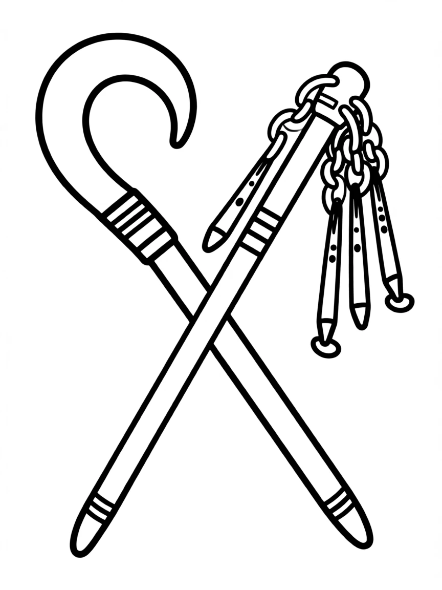 An Egyptian crook and flail