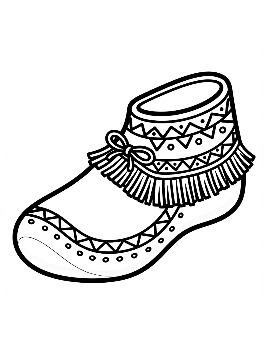 A Native American moccasin