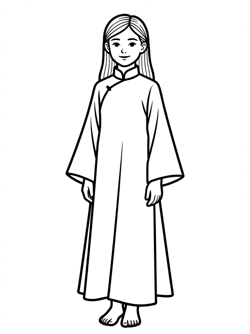 A Chinese silk robe