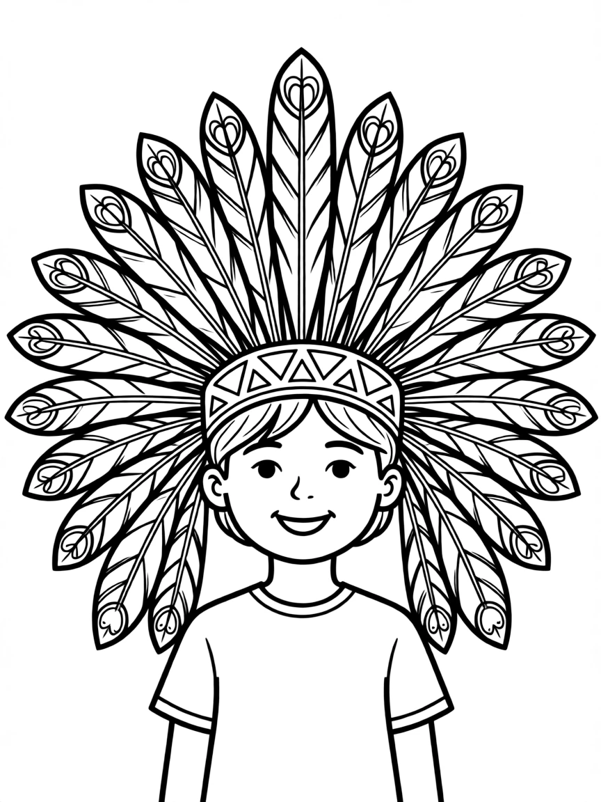 An Aztec feather headdress