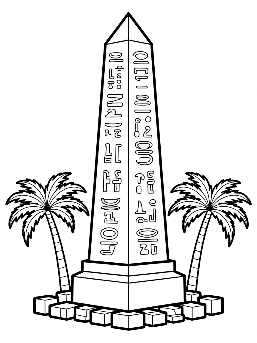 An Egyptian obelisk