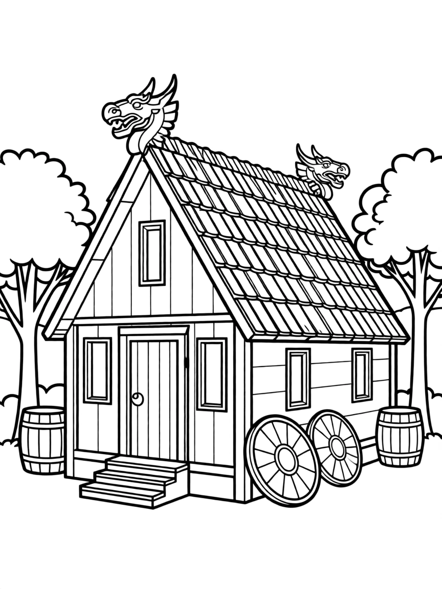 A Viking longhouse