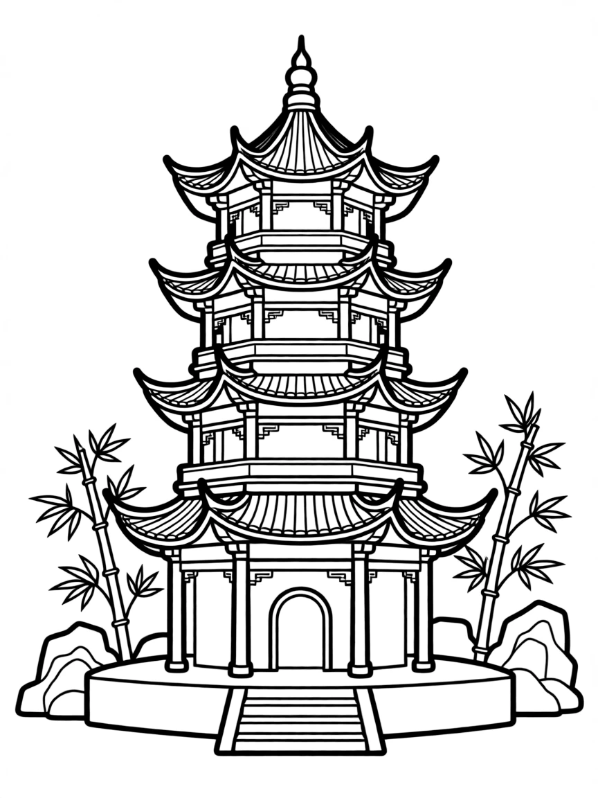 A Chinese pagoda