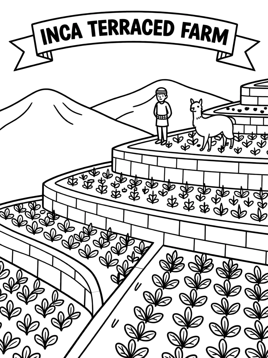 An Inca terraced farm