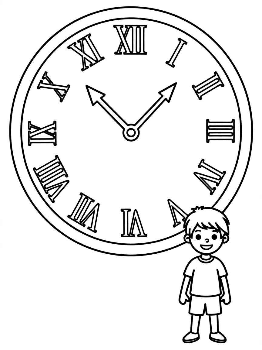 A Roman numeral clock
