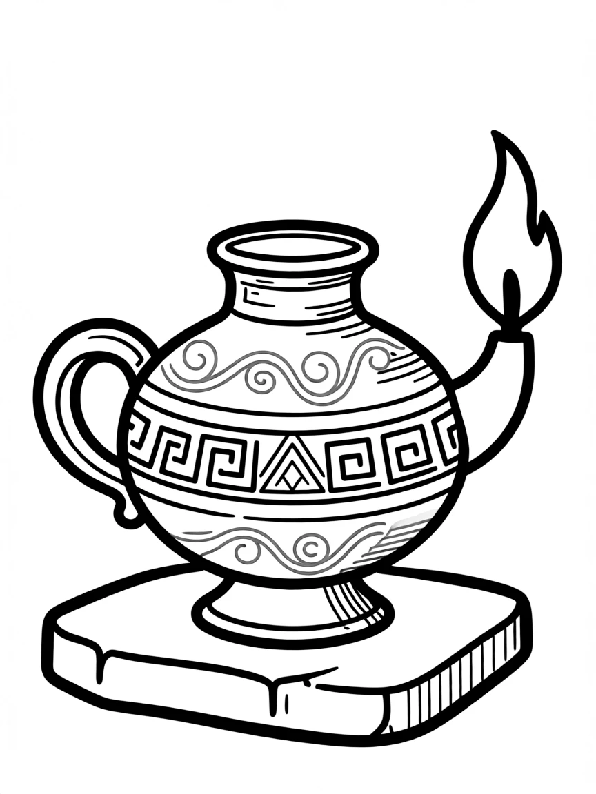 A Roman lamp