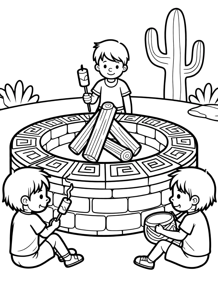 An Aztec fire pit