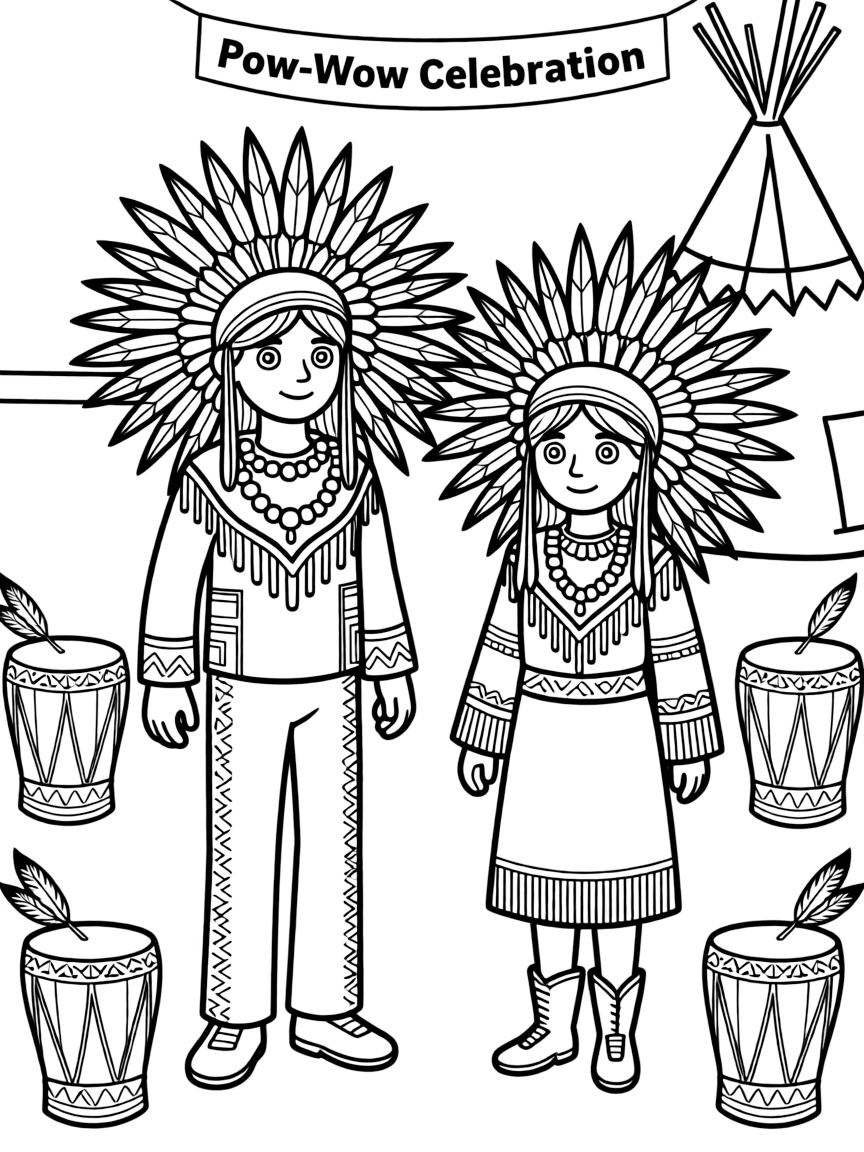 A Native American pow-wow