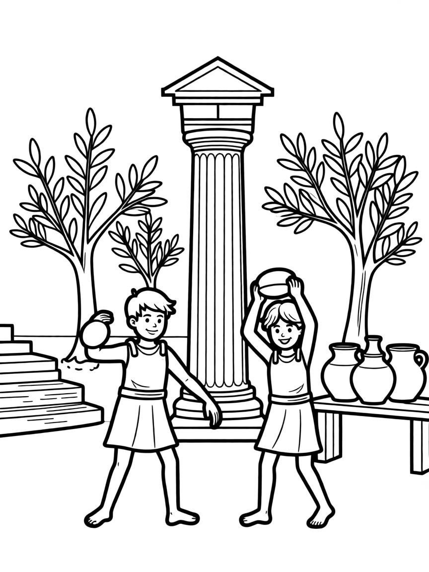 A Greek gymnasium