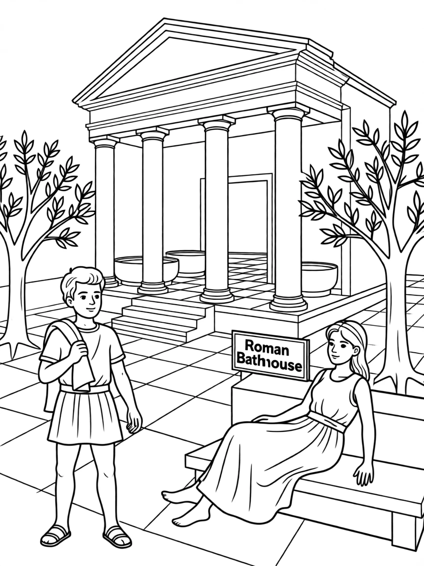 A Roman bathhouse