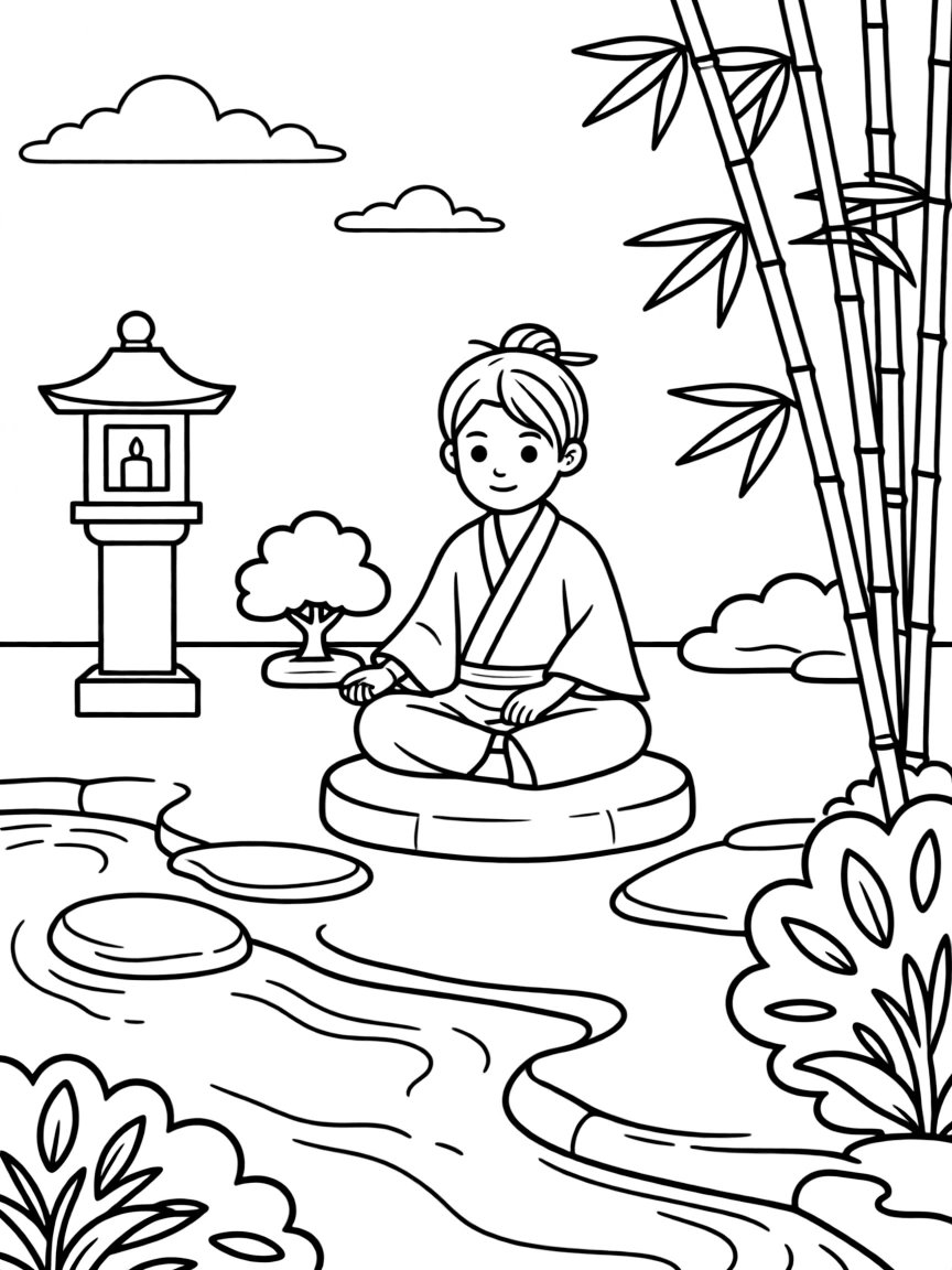A samurai meditation garden