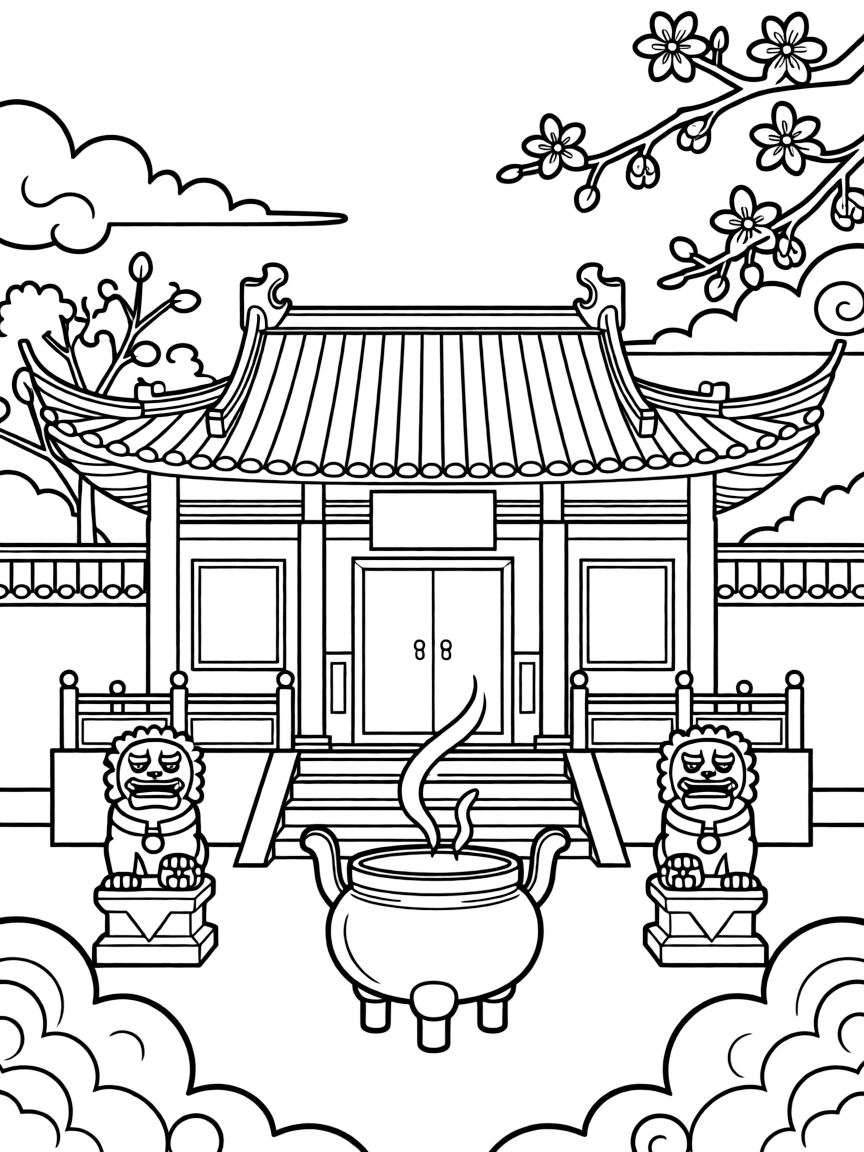 A Chinese temple