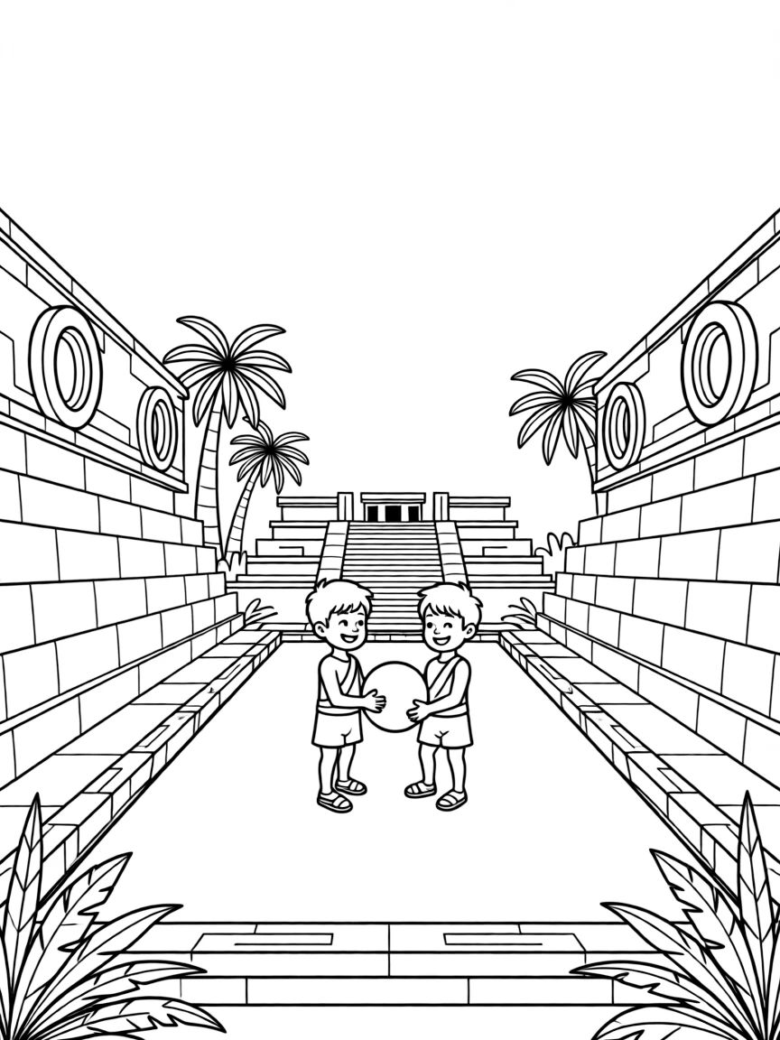 A Mayan ball court