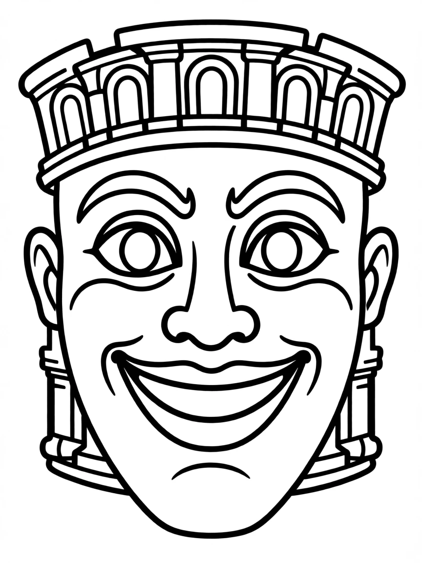 A Roman theatre mask