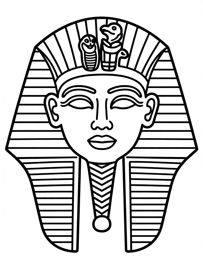 An Egyptian pharaoh mask