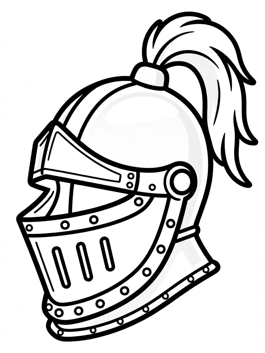 A medieval knight's helmet