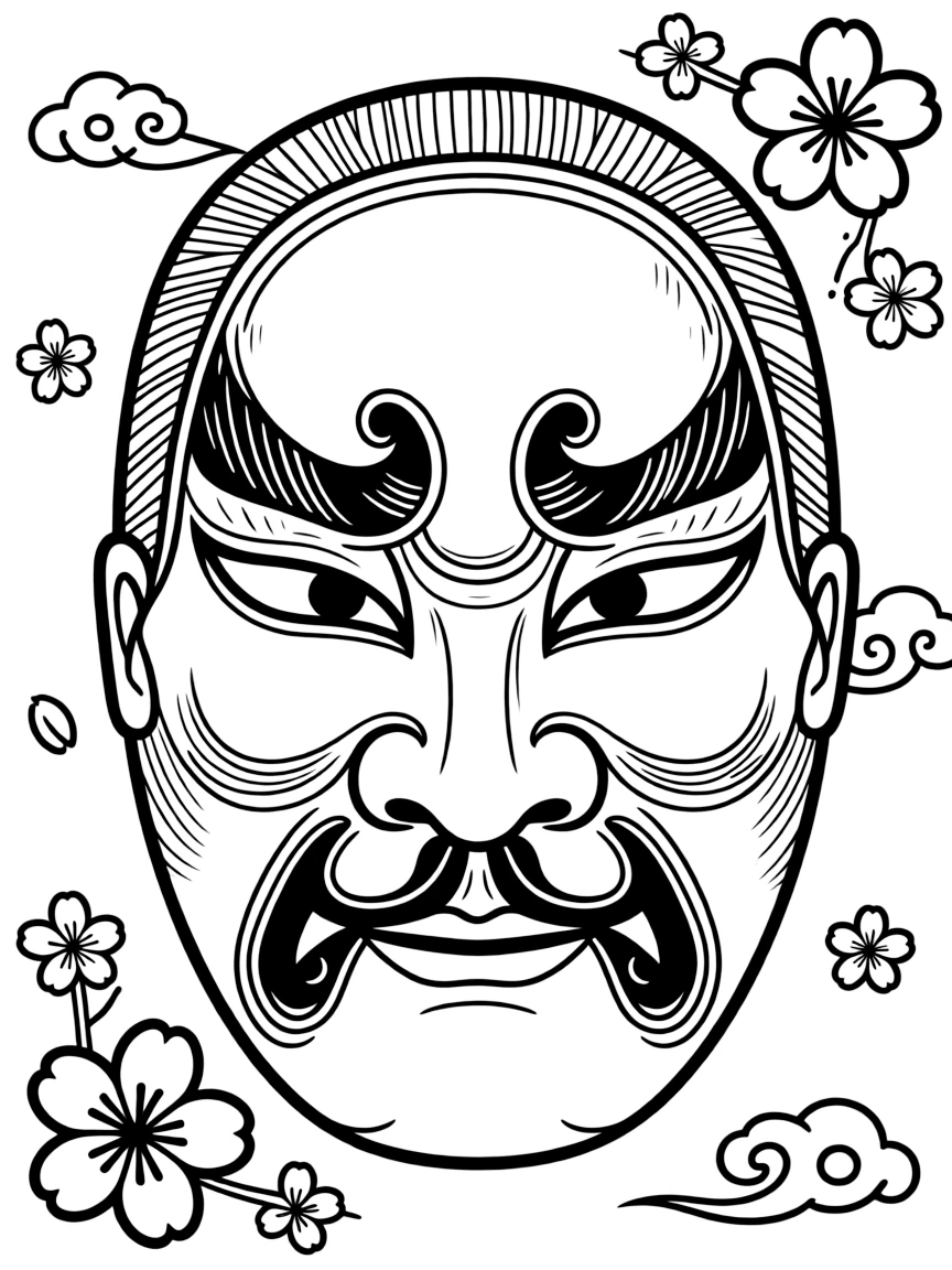 A samurai Noh mask