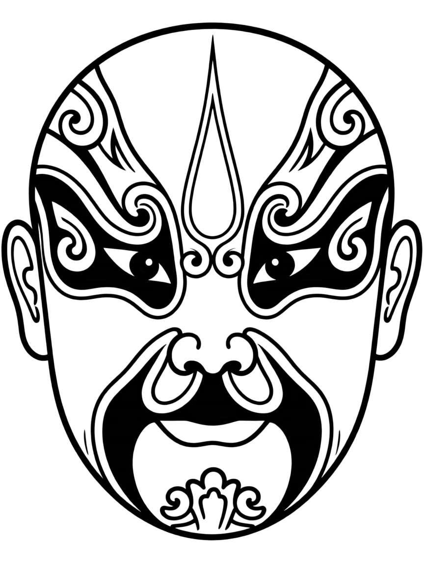 A Chinese opera mask