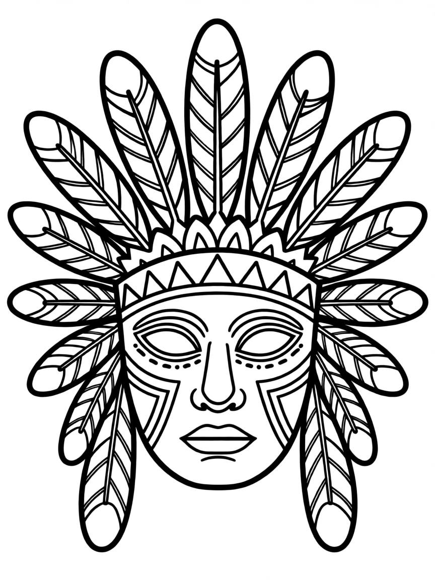 A Native American ceremonial mask