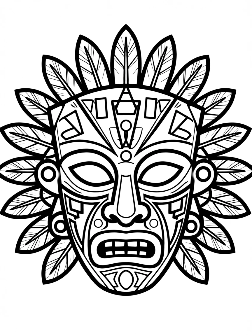 An Aztec warrior mask