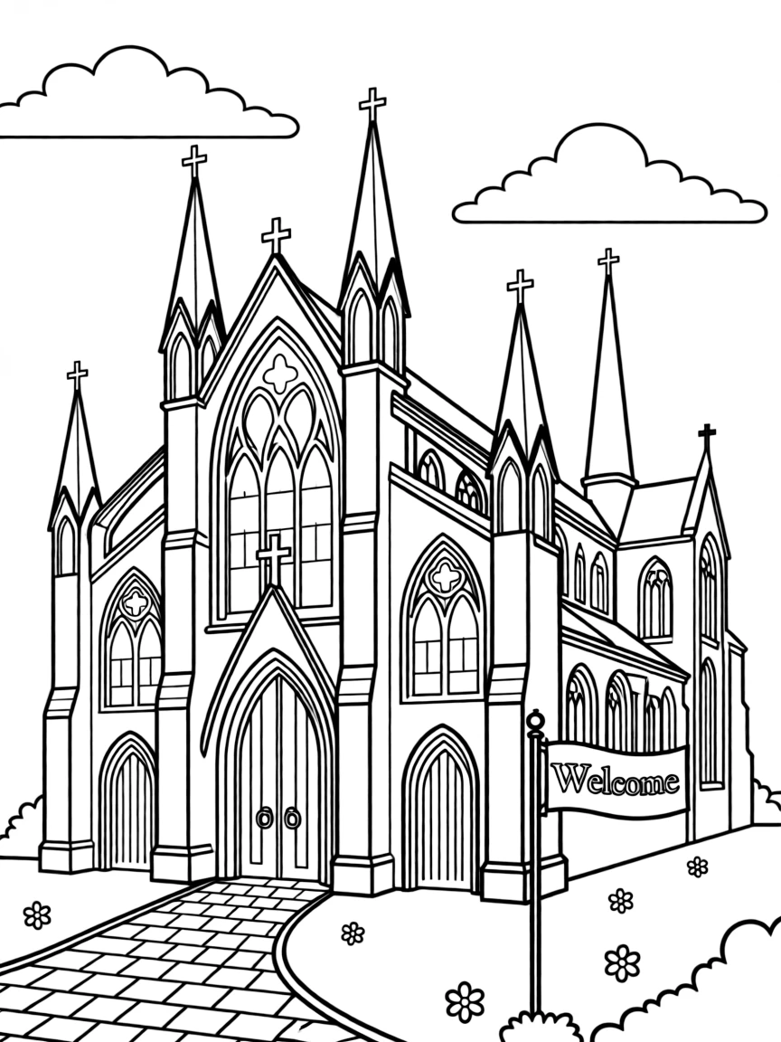A medieval cathedral