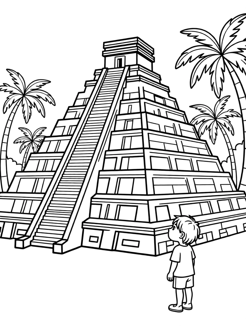 A Mayan pyramid