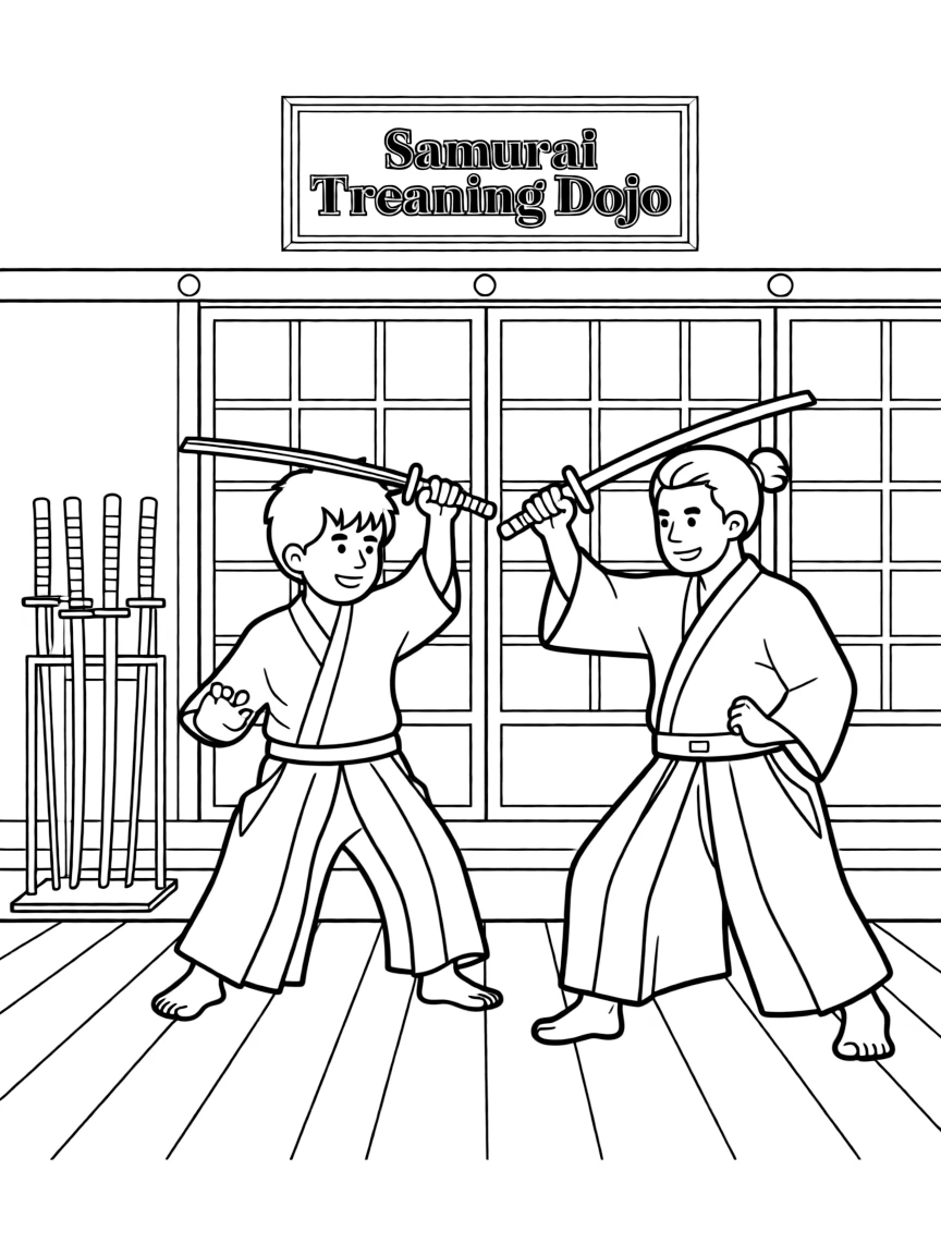 A samurai training