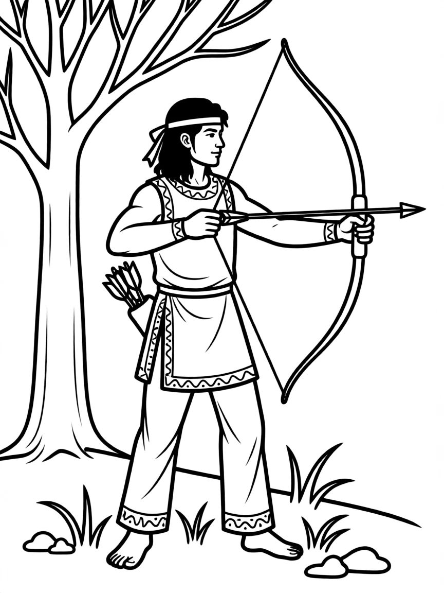 A Native American hunter