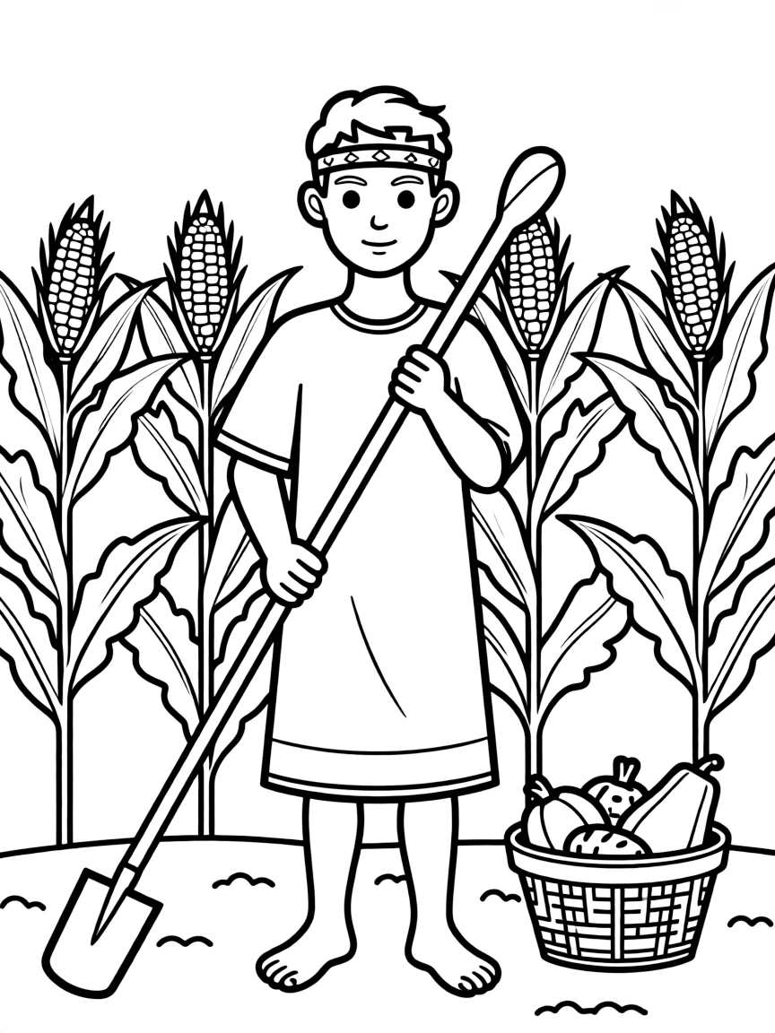 An Aztec farmer