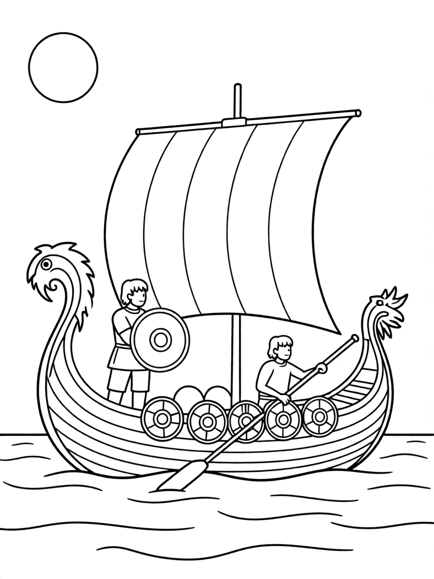 A Viking longboat