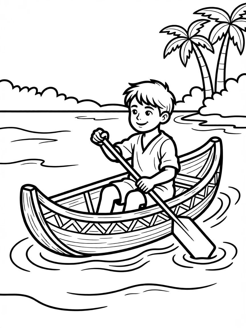 An Aztec canoe