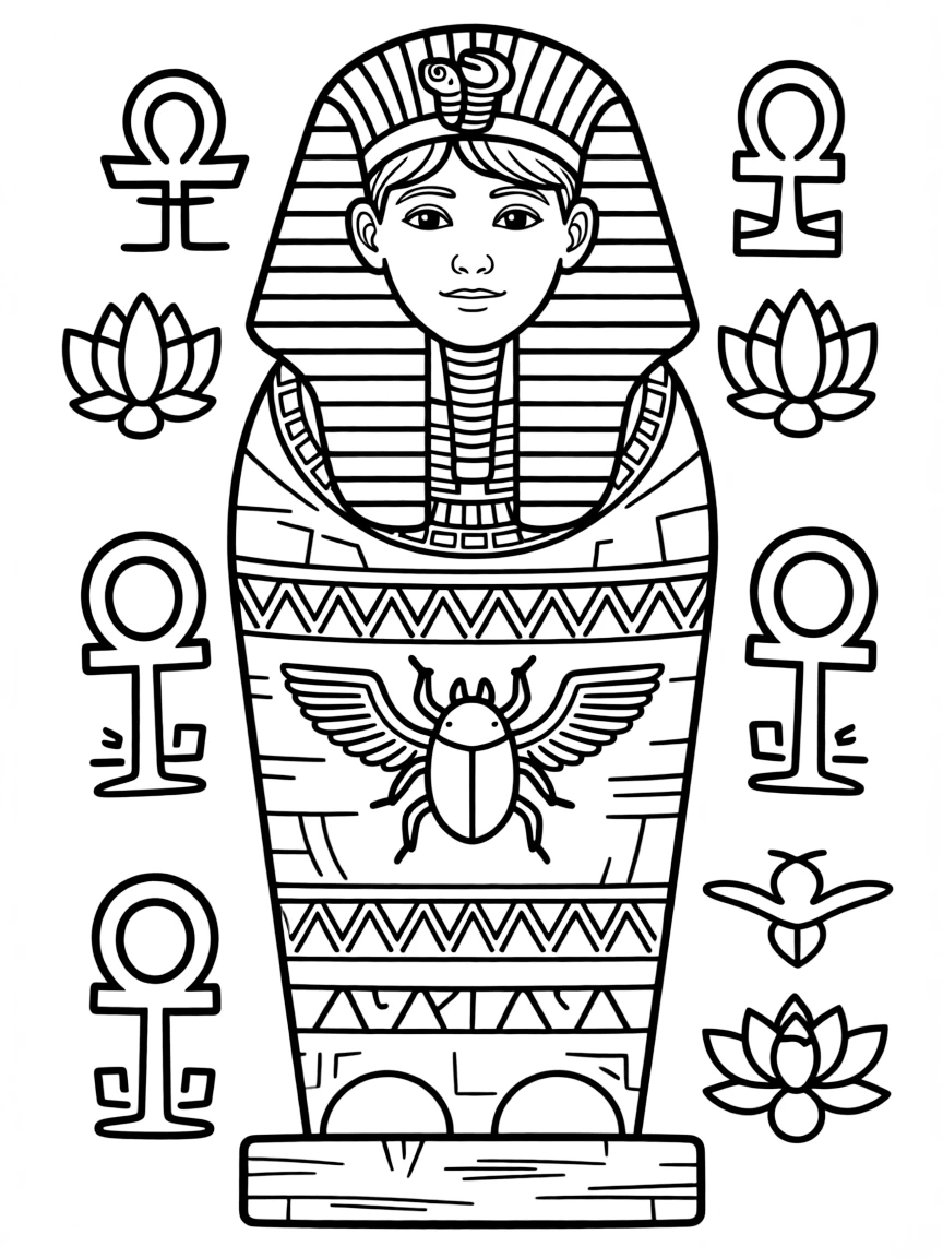 An Egyptian sarcophagus